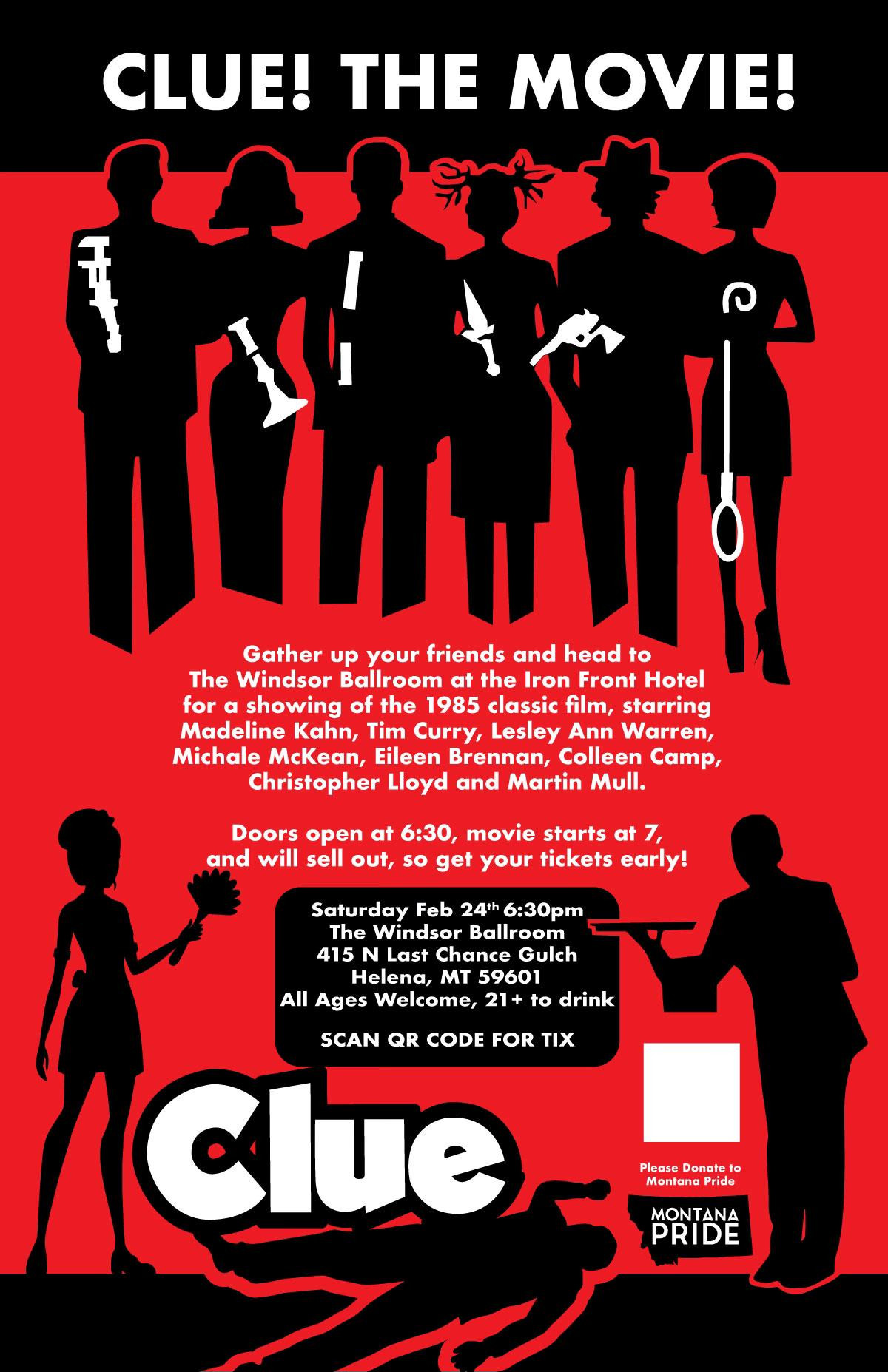 Clue! The Movie! A Former Felons Ball Event with Montana Pride!