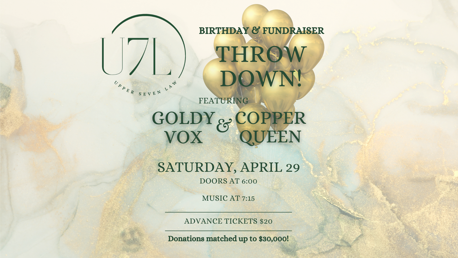 Upper Seven Law's First Annual Throwdown Birthday Fundraiser
